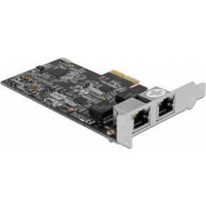 DeLOCK PCI Express x2 Card naar 2x RJ45 2,5 Gigabit LAN RTL8125 netwerkadapter
