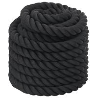 Battle rope 15 m 11 kg polyester zwart - thumbnail