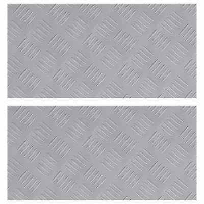 VidaXL Trap tread rechthoekig 2 pcs zilver 50 x 25 cm aluminium