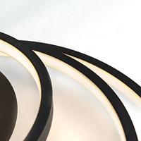 QAZQA Moderne plafondlamp zwart incl. LED en dimmer- Rondas - thumbnail