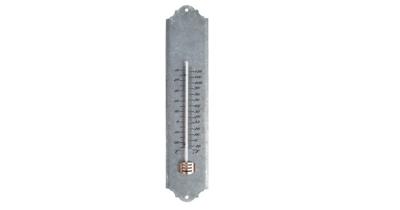 Esschert Design wandthermometer 30 cm schrootzink oz10