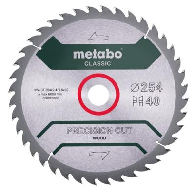 Metabo Accessoires Cirkelzaagblad | "Precision Cut Classic" | 254x30mm | Z40 WZ 20° - 628325000 Metabo Accessoires Cirkelzaagblad | "Precision Cut Classic" | 254x30mm | Z40 WZ 20° - 628325000