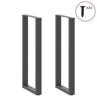 Bartafelpoten 2 st U-vormig 50x(110-111) cm staal antraciet