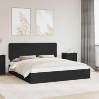 Bedframe met lade met opslag Zwart 200 x 200 cm Bewerkt hout - thumbnail