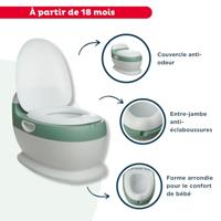 Minitoilet - THERMOBABY - Saliegroen - Comfortabel met spoelgeluid - thumbnail