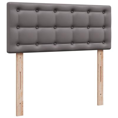 Boxspring met matras kunstleer grijs 180x200 cm - thumbnail