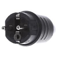 ABL stekker zwart rubber RA 250V - thumbnail