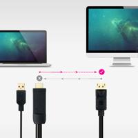 DisplayPort naar HDMI Kabel NANOCABLE 10.15.4352 Zwart 1,8 m 4K Ultra HD - thumbnail