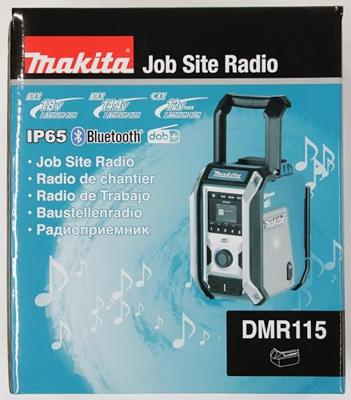 Makita Bouwradio DAB, DAB+ AUX, Bluetooth, USB Spatwaterbestendig, Stofvast Turquoise, Zwart, Zilver - thumbnail