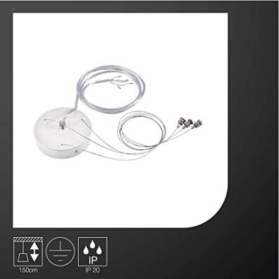 SLV Ophangset 1,5m voorMedo 2-lichts wit - 135251