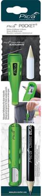 Pica Koker | voor lood-/markeerstift | met spitsmes | met 1 markeerstift Black & Wit | 1 stuk - 505/03 505/03