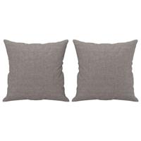 2-delige Loungeset met kussens stof taupe - thumbnail