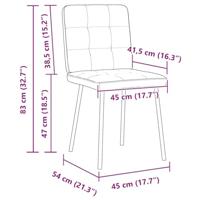 Eetkamerstoelen 6 st fluweel lichtgrijs - thumbnail