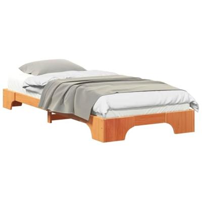 Bedframe met opslag Bruin 100 x 220 cm Hout Bedframe met opslag Bruin 100 x 220 cm Hout