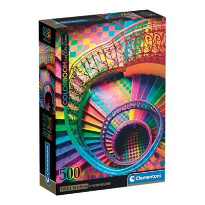 Clementoni legpuzzel compact colorboom trap, 500st.