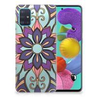 Samsung Galaxy A51 | TPU Case | Purple Flower - thumbnail