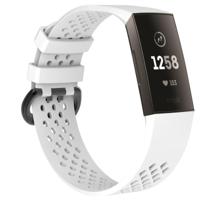 Vierkante gat verstelbare sport polsband voor FITBIT charge 3 (wit) - thumbnail