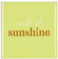 Daan Kromhout Design tegeltje keramiek sunshine 10x10cm green - thumbnail