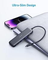 Anker USB C-hub, 332 USB-C-hub (5-in-1) met 4K HDMI-scherm, 5 Gbps datapoort en 2 USB-A-poorten voor MacBook Pro, Air, Dell XPS, Lenovo Thinkpad, HP laptops Meer - thumbnail