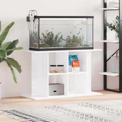 VidaXL Aquariumstandaard 100x40x60 cm bewerkt hout hoogglans wit