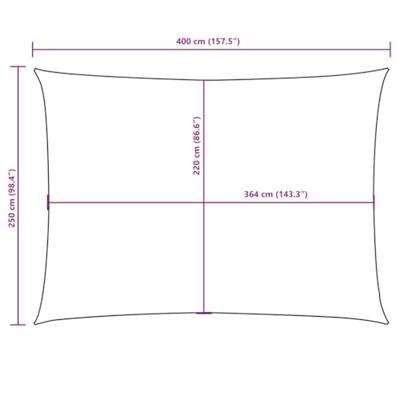 VidaXL Zonnescherm rechthoekig 2,5x4 m oxford stof beige
