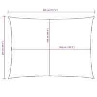 Zonnescherm rechthoekig 2,5x4 m oxford stof crmekleurig - thumbnail