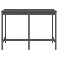 Tuintafel 159,5x82,5x110 cm massief grenenhout grijs - thumbnail