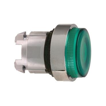 Schneider Electric ZB4BW13S ZB4BW13S Geribbelde lens, Terugstelbaar (Ø) 22 mm Zonder markering Chroom, Groen 1 stuk(s)