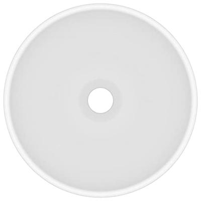 VidaXL Wastafel rond 32,5x14 cm keramiek matwit VidaXL Wastafel rond 32,5x14 cm keramiek matwit