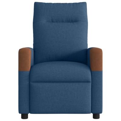 Fauteuil elektrisch verstelbaar stof blauw