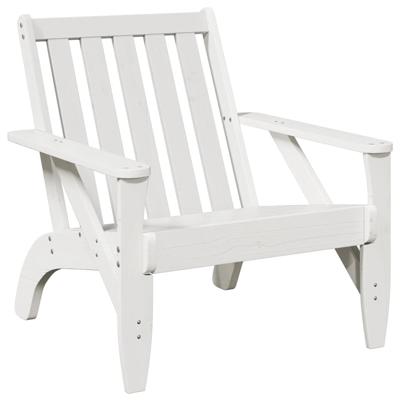 Tuinstoel Adirondack 75x77x77 cm massief grenenhout wit