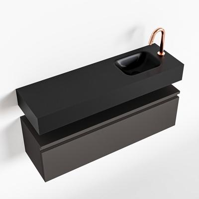 MONDIAZ ANDOR 100cm toiletmeubel dark grey. LEX 100cm wastafel urban rechts 1 kraangat MONDIAZ ANDOR 100cm toiletmeubel dark grey. LEX 100cm wastafel urban rechts 1 kraangat