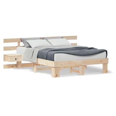 Bedframe Bruin Massief grenenhout en massief grenenhout