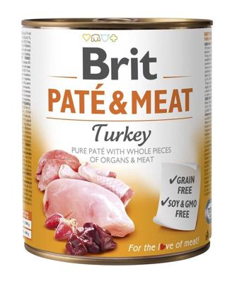 BRIT Paté & Meat met kalkoen - nat hondenvoer - 800 g