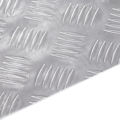 VidaXL Trap tread rechthoekig 4 pcs zilver 50 x 20 cm aluminium