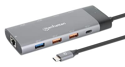 Manhattan USB-C PD 10-in-1 8K USB-C dockingstation Geschikt voor merk (dockingstation): Universeel - thumbnail