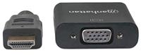 Manhattan 151467 HDMI / VGA Adapter [1x HDMI-stekker - 1x VGA-bus] Zwart 0.26 m - thumbnail