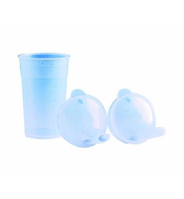Able2 Drinkbekerset met lange tuitdeksels transparant