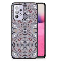 Samsung Galaxy A33 5G Marmeren Print Telefoonhoesje Flower Tiles - thumbnail