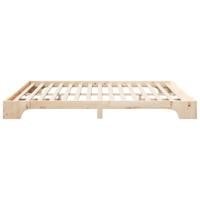 Bedframe met opslag Bruin 200 x 210 cm Massief grenenhout - thumbnail