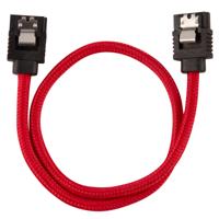 Corsair Hoogwaardige SATA-kabel met mantel 30 cm (rode kleur) - thumbnail