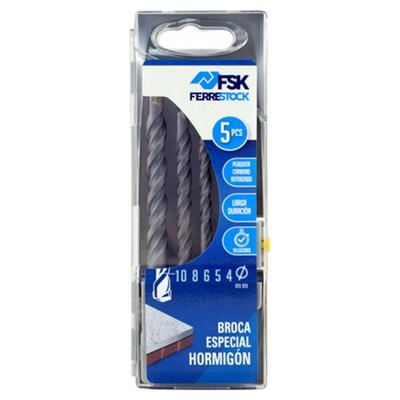 Borenset Ferrestock 4, 5, 6, 8, 10 mm Universeel Beton Borenset Ferrestock 4, 5, 6, 8, 10 mm Universeel Beton