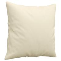 Driezitsbank met sierkussens 180 cm kunstleer crèmekleurig - thumbnail