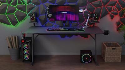 GENESIS NDS-1732 Gamingbureau in Zwart - thumbnail