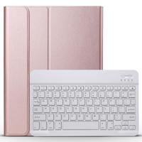 A11 Bluetooth 3 0 ultradunne ABS afneembare Bluetooth toetsenbord lederen draagtas voor iPad Pro 11 inch (2018) met houder (Rose goud) - thumbnail
