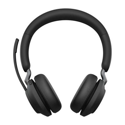 Jabra Evolve2 65 UC On Ear headset Bluetooth Stereo Zwart Volumeregeling, Indicator voor batterijstatus, Microfoon uitschakelbaar (mute) Telefoon Jabra Evolve2 65 UC On Ear headset Bluetooth Stereo Zwart Volumeregeling, Indicator voor batterijstatus, Microfoon uitschakelbaar (mute) Telefoon