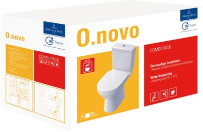 Villeroy & Boch O.novo combipack - met zitting - PK ceramic+ wit 5661t3r1 Villeroy & Boch O.novo combipack - met zitting - PK ceramic+ wit 5661t3r1