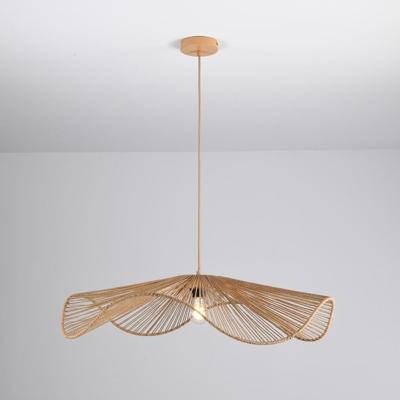 Hanglamp Avanta maronne xl - Bruin - E27-fitting - IP20 voor binnen - Gevlochten papieren koord - Grotere variant