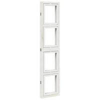 Kamerscherm met 4 panelen massief paulowniahout wit - thumbnail