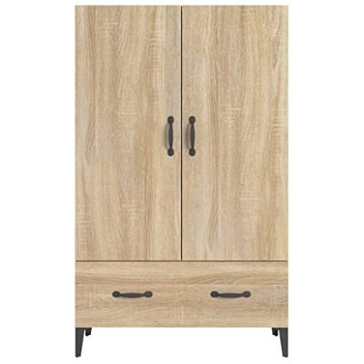 Hoge kast 70x31x115 cm bewerkt hout sonoma eikenkleurig